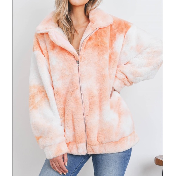 Faux Fur Tie Dye Jacket - Picture 3 of 6